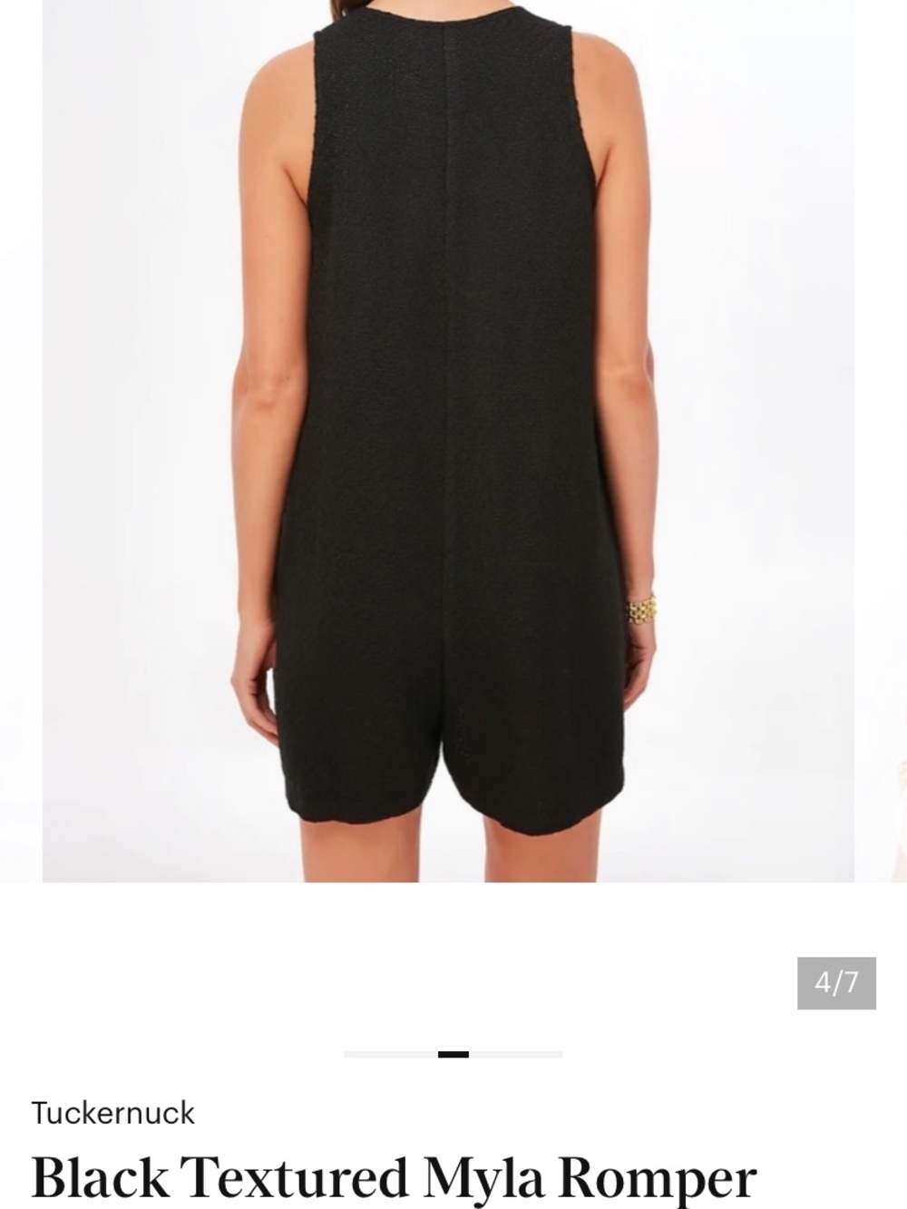 Tuckernuck myla romper black nwt large really cute nwt  classy - Picture 2 of 4
